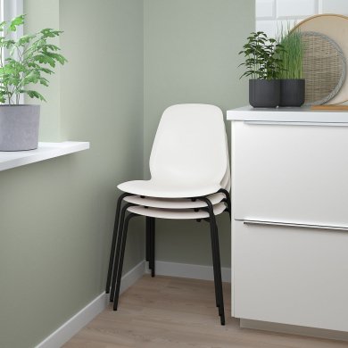 IKEA Обідній стілець LIDAS Білий (ИКЕА ЛИДАС) 69481394 фото - 6