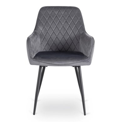 Обеденный стул Mebel Elit BRESSO Welur Серый ME.BRESSO/P/CZ/V/K фото - 2