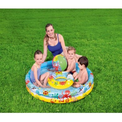 Надувной детский бассейн Bestway 51124 122х20 см Принт BES51124 фото - 6