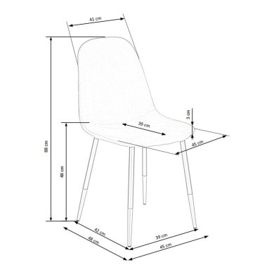 Обеденный стул Halmar K-379 Welur Темно-зеленый V-CH-K/379-KR-C.ZIELONY фото - 11