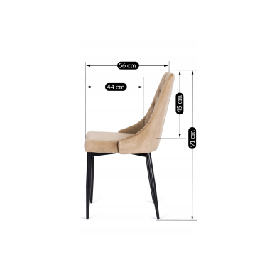 Обідній стілець Mebel Elit CORK Welur Бежевий ME.CORK/BZ/V/K фото - 20