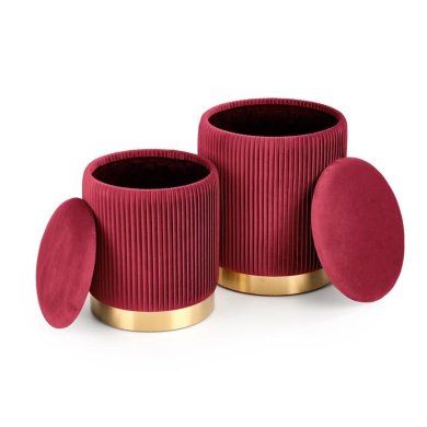 Комплект пуфов Halmar Monty 2 шт Бордовый - 3 Комплект пуфов Halmar Monty 2 шт Бордовый V-CH-MONTY-PUFA-BORDOWY фото - 3