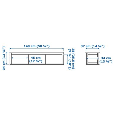 Полка HEMNES - 2 IKEA Полка HEMNES (ИКЕА ХЕМНЭС) 60297220 фото - 2
