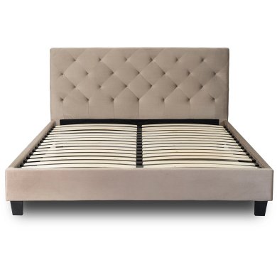 Кровать Mebel Elit QUEEN Welur 160x200 см Бежевый ME.QUEEN/160/BZ/V/LOZ фото - 3