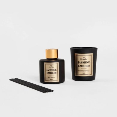 Ароматична свічка та дифузор Homla CARNIVAL Jasmine Embers 40 мл + 60 г Чорний - 2 Ароматична свічка та дифузор Homla CARNIVAL Jasmine Embers 40 мл + 60 г Чорний 239711 фото - 2