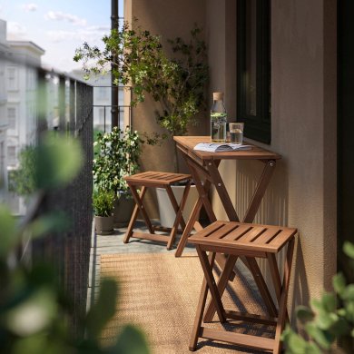 IKEA Комплект складной садовой мебели NAMMARO Дерево (ИКЕА НАММАРО) 49581790 фото - 2