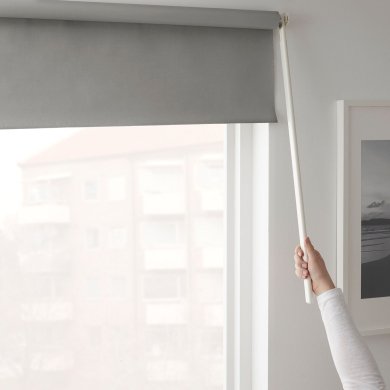 IKEA Рулонная штора FRIDANS 200х195 см Серый (ИКЕА ФРИДАНС) 20396929 фото - 5