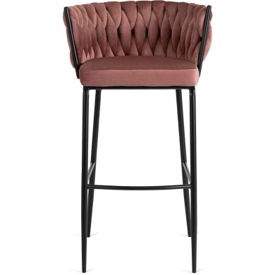 Барний стілець Mebel Elit FLORES Welur Рожевий - 2 Барний стілець Mebel Elit FLORES Welur Рожевий ME.FLORES/R/CZ/V/H фото - 2