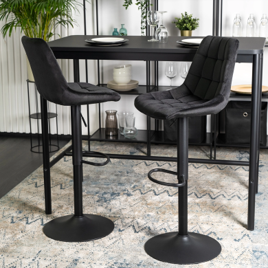 Барний стілець Mebel Elit ARCOS 2 Welur Чорний - 8 Барний стілець Mebel Elit ARCOS 2 Welur Чорний ME.ARCOS2/CZ/V/H фото - 8