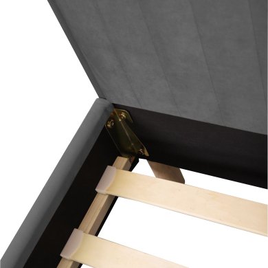 Кровать Homla KARALIUS Welur 90x200 см Серый - 5 Кровать Homla KARALIUS Welur 90x200 см Серый 207720 фото - 5