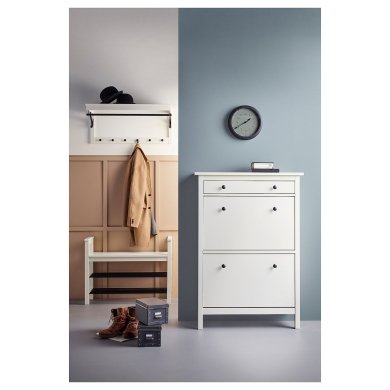 IKEA Полка для головных уборов с вешалкой HEMNES (ИКЕА ХЕМНЭС) 60243798 фото - 11