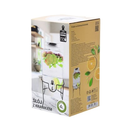 Диспенсер для напоїв Chomik 4 л Прозорий DUC1036 фото - 5