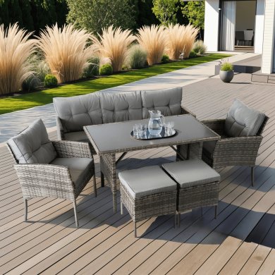 Комплект садовой мебели Mebel Elit ATLANTA Серый ME.ATLANTA/P/RT/OGR/ZES фото - 11