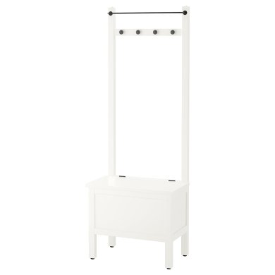 IKEA Вешалка с тумбой для хранения HEMNES (ИКЕА ХЕМНЭС) 30396655