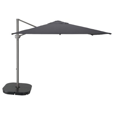 IKEA Садовый зонт с основой SEGLARO 330х240 см Антрацит (ИКЕА СЕГЛАРО) 89495757