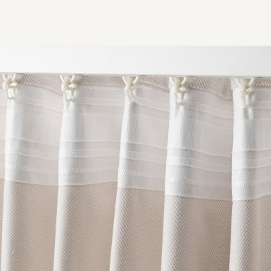 Шторы TIBAST 145x300 см 2 шт Бежевый - 8 IKEA Шторы TIBAST 145x300 см 2 шт Бежевый (ИКЕА TIBAST) 20396745 фото - 8