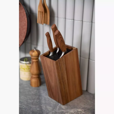 Набір ножів Duka NIKKO | Дерево / Сріблястий 7284482 фото - 2