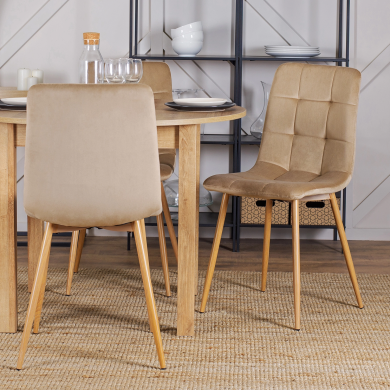 Обеденный стул Mebel Elit FREDY Welur Бежевый ME.FREDY/BZ/D/V/K фото - 6