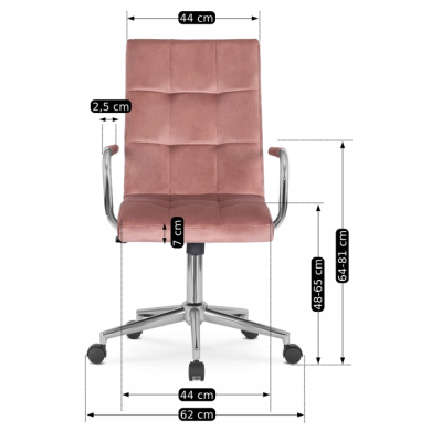 Офісне крісло Mebel Elit BOSTON Рожевий ME.BOSTON/R/CH/V/FO фото - 13