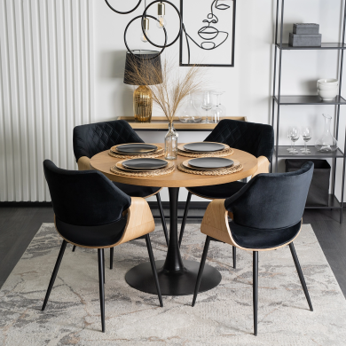 Обеденный стул Mebel Elit DAKOTA Welur Черный ME.DAKOTA/CZ/D/V/K фото - 9