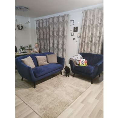 Крісло м'яке Signal MOLLY 1 Welur Синій MOLLY1V86GR-P фото - 3