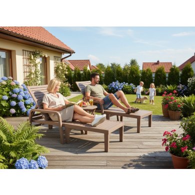 Шезлонг Garden Line ZUM6416 Светло-коричневий ZUM6416 фото - 3