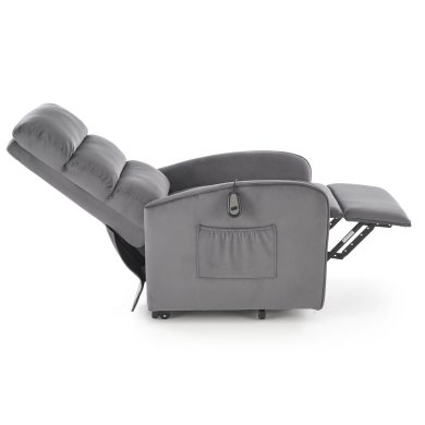 Кресло мягкое раскладное с реклайнером Halmar MARONI Пепельный V-CH-MARONI-FOT-POPIEL фото - 3