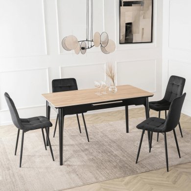 Раскладной обеденный стол Mebel Elit SAMER BIG Черный ME.SAMER/D/CZ/CER/S140-180 фото - 8