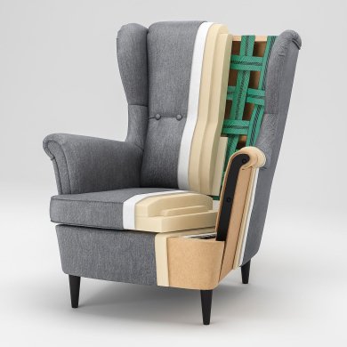 IKEA Крісло м'яке STRANDMON Жовтий (ИКЕА СТРАНДМОН) 90361894 фото - 26
