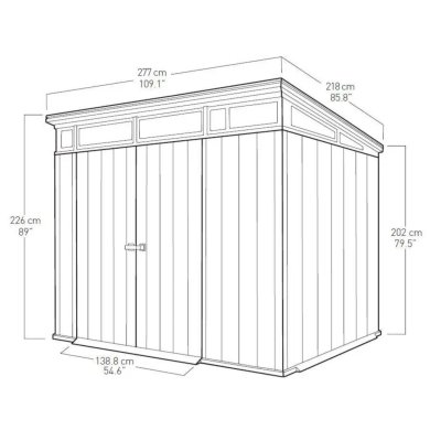 Садовый домик Keter ARTISAN 277х218х226 см Коричневый 236877 фото - 5