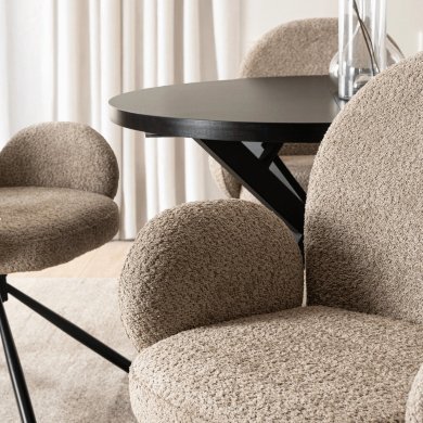 Обеденный стул поворотный Mebel Elit MUSSO Boucle Коричневый ME.MUSSO/BR/CZ/TB/K фото - 7