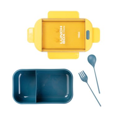 Ланч-бокс с столовыми приборами Homla KLODI 1,1 л Зеленый 218074 фото - 4