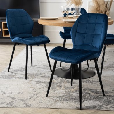 Обеденный стул Mebel Elit IRYS Welur Синий - 7 Обеденный стул Mebel Elit IRYS Welur Синий ME.IRYS/GR/V/K фото - 7