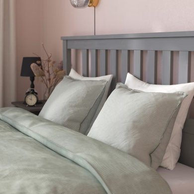 IKEA Каркас ліжка HEMNES 140х200 см Сірий 20392460 фото - 4