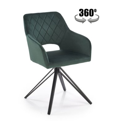 Обеденный стул поворотный Halmar K535 Темно-зеленый V-CH-K/535-KR-C.ZIELONY
