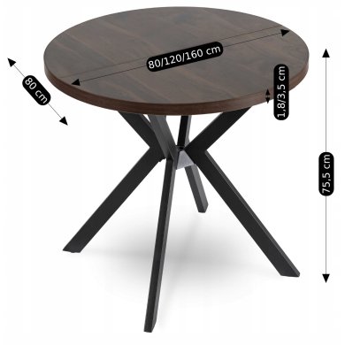 Розкладний обідній стіл Mebel Elit DORIAN Горіх - 12 Розкладний обідній стіл Mebel Elit DORIAN Горіх ME.DORIAN/O/CZ/S фото - 12