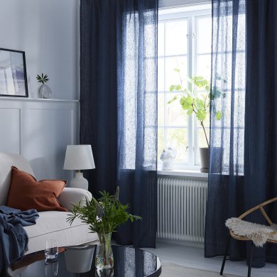 IKEA Шторы DYTAG 145x300 см 2 шт Темно-синий (ИКЕА ДИАГ) 90552493 фото - 8