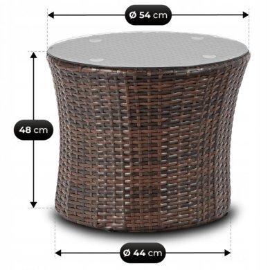 Комплект садових меблів Mebel Elit FRIO Коричневий ME.FRIO/BR/RT/OGR/ZES фото - 11