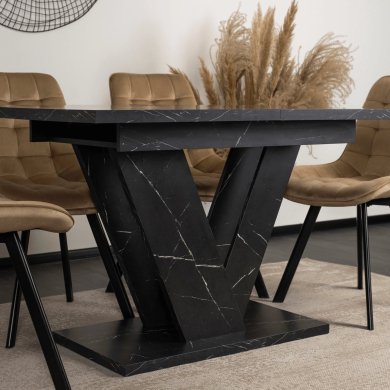 Розкладний обідній стіл Mebel Elit CLARK Marmur Чорний PM.DUBAJ/CZM/S фото - 9