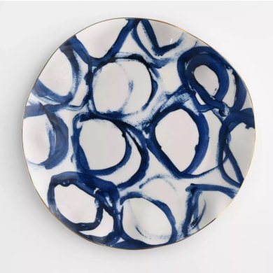 Тарілка Duka Riviera 26 см | Білий / Синій / Принт 1219691 фото - 2