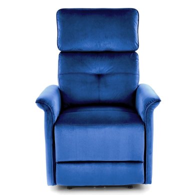 Кресло мягкое раскладное с реклайнером Halmar SEMIR Welur Синий V-CH-SEMIR-FOT-GRANATOWY фото - 6