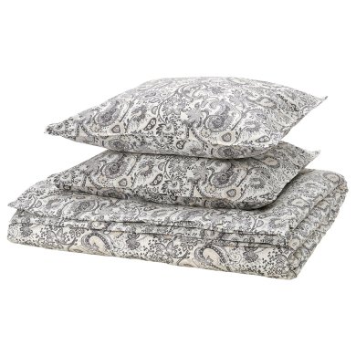 IKEA Комплект постільної білизни RODGERSIA 200х200 см Сірий (ИКЕА РОДЖЕРСИЯ) 20579387