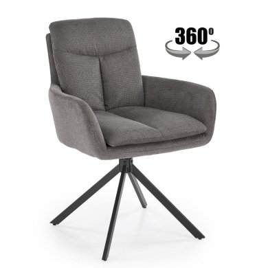 Обідній стілець поворотний Halmar K536 Попелястий V-CH-K/536-KR-POPIELATY