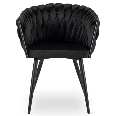 Обеденный стул Mebel Elit ELENA Welur Черный ME.ELENA/CZ/V/K фото - 2