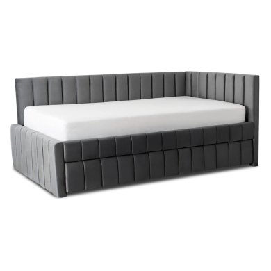 Раскладная кушетка Mebel Elit VILLEMO Welur 120x200 см Серый ME.VILLEMO/120/90/CP/V/LOZWYS фото - 2