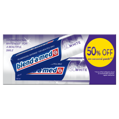 Зубная паста BLEND A MED 3D White 2x100 мл 4015600619978