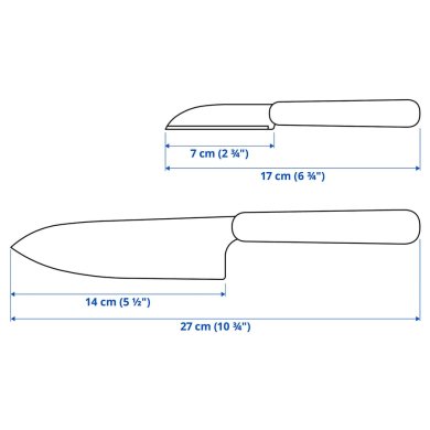 IKEA Набор ножей FORDUBBLA 2 шт Черный (ИКЕА ФОРДУББЛА) 00436790 фото - 3