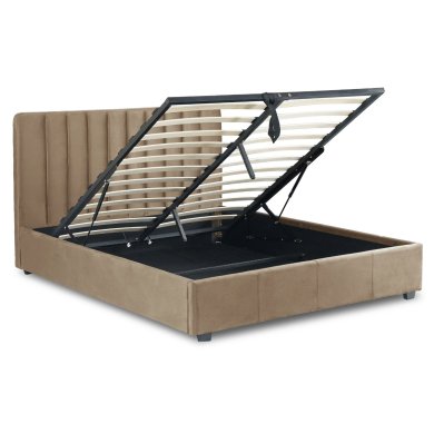 Ліжко Mebel Elit MARI Welur 140x200 см Бежевий - 4 Ліжко Mebel Elit MARI Welur 140x200 см Бежевий ME.MARI/140/BZ/V/LOZZPOJ фото - 4