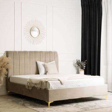 Кровать Mebel Elit MARCELO Welur 160x200 см Бежевый ME.MARCELO/160/BZ/V/LOZ