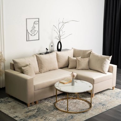 Розкладний диван Mebel Elit MARKUS Бежевий - 10 Розкладний диван Mebel Elit MARKUS Бежевий MGK.FIESTA/VELLUTO2/NAR фото - 10